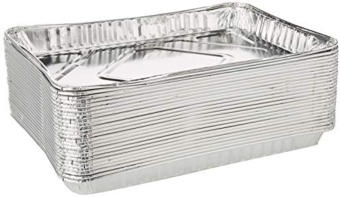 DCS Deals Pack Of 25 1/4-Size (Quarter) Sheet Cake Aluminum Foil Pan– Extra Sturdy and Durable – Great for Bake Sales, Events and Transporting Food - 12-3/4 x8-3/4 x 1-1/4