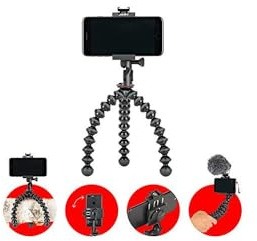 JOBY JB01551-BWW GripTight PRO 2 + GorillaPod Universal-Handy-Halter + Flexi-Stativ in Profi-Ausführung (geeigent für Alle Smartphones mit oder ohne Hülle)