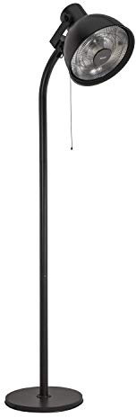 bimar HR311 Stufa elettrica da Esterno, stufetta Alogena Radiante a Piantana, Lampada Riscaldante Elettrica per Esterno Potenza 2000W, 3 Potenze di Riscaldamento, in Alluminio, Orientabile Alto/Basso