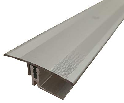 ufitec® TPL Profi MAX Profilsystem für Parkettböden - geeignet für Belagshöhen von 14-21 mm - ALU eloxiert (Dehnungsfugenprofil 45 cm breit | Länge: 100 cm, Silber)
