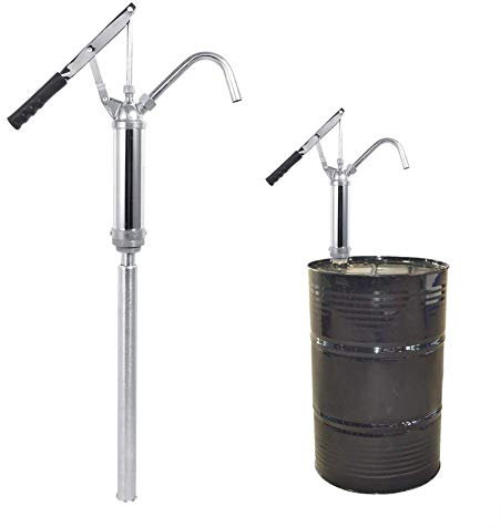 Wakects Levier de Pompe télescopique, 20L / Min Pompe de Transfert de Fluide rotative télescopique 46-91,5 cm, Pompe Manuelle pour fûts d'huile Pompe à Essence Outil
