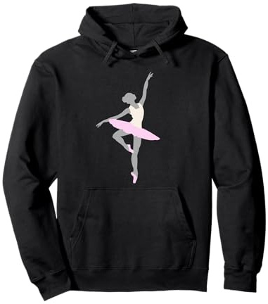 Filles Dansant Ballerine Pose Rose Tutu Ballet Danseuse Sweat à Capuche