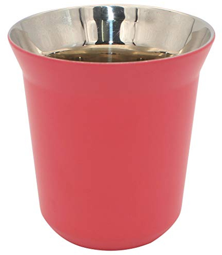 Diano Isolerad kopp i rostfritt stål, liten metel espressomopp, dubbelvägg termiskt isolerade dricksglas, kapselkaffemugg 160 ml Fuschia