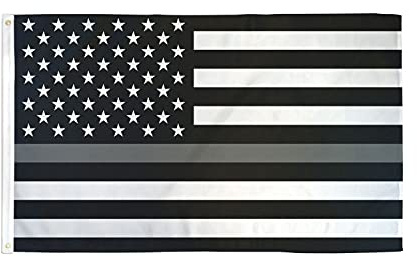 AZ FLAG - Bandera Estados Unidos Thin Gray Line - 90x60 cm - Bandera Americana Linea Gris 100% Poliéster con Ojales de Metal Integrados - 50g - Colores Vivos Y Resistente A La Decoloración
