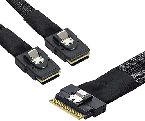 NFHK PCI-E Ultraport Slimline SAS Slim 4.0 SFF-8654 8i 74pin a doppio cavo SFF-8087 Mini SAS PCI-Express