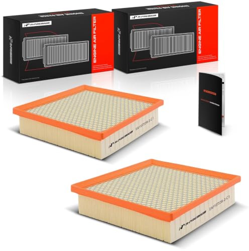 A-Premium 2-PC Engine Air Filter Compatible with Toyota, Dodge, Jeep & Lexus Models - Camry, Highlander, Avalon, Sienna, Durango, Grand Cherokee, ES350, NX300, RX350 - Replace# 17801-0P050