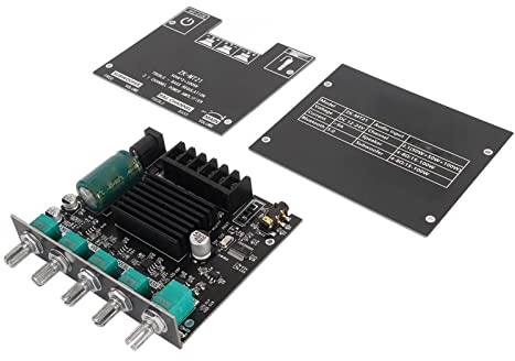 ZK-MT21 Scheda Amplificatore di Potenza Bluetooth, 2.1 Canali DC 12V a 24V HiFi Modulo Amplificatore di Potenza Fai-da-te per Altoparlanti da 20 a 100 W da 4 a 8Ω