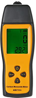 probador de calidad del aire, 2 en 1 CO Detector de gas medidor de temperatura Monóxido de carbono analizador de calidad de aire Monitor de control de gas Analizadores de fugas de gas Lcd Pantalla a c