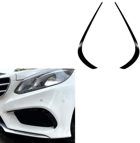 1 Paar Frontspoiler-Splitter, Stoßstangen-Dekor, Lufteinlassgitter-Zierabdeckung, kompatibel mit Mercedes-Benz E-Class W212 Facelift 2013-2015,Gloss Black
