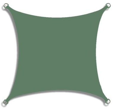 ENEN Vela Ombreggiante Impermeabile, Vele Ombreggianti Rettangolare Colore Solido Tenda a Vela per Esterno Telo Tenda da Sole, Vela Ombreggiante per Terrazza, Giardino (2x5m,Verde Scuro)