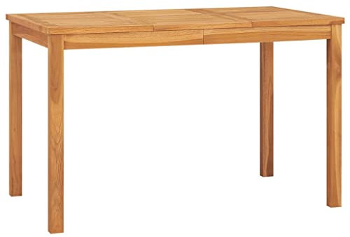 AUUIJKJF Heimartikel, Garten-Esstisch, 120 x 70 x 77 cm, massives Teakholz, Anzugmöbel
