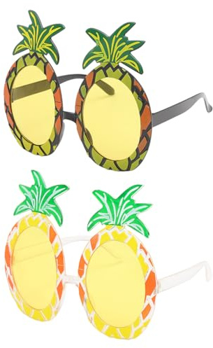 HDGSAFD Gafas de Sol de Piña - Accesorios Hawaianos Novedosos y Divertidos - Gafas de Disfraz para Mujer