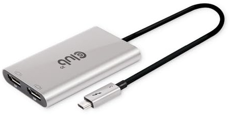 Club3D Thunderbolt™ 3 to Dual DisplayPort™ 4K60Hz Adapter