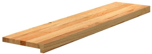 vidaXL Treppenstufen 2 STK. Hellbraun 110x30x2 cm Massivholz Eiche, Treppenstufe für Holztreppen, Treppenstufe Holz, Fenstersims, Treppenstufe Eiche