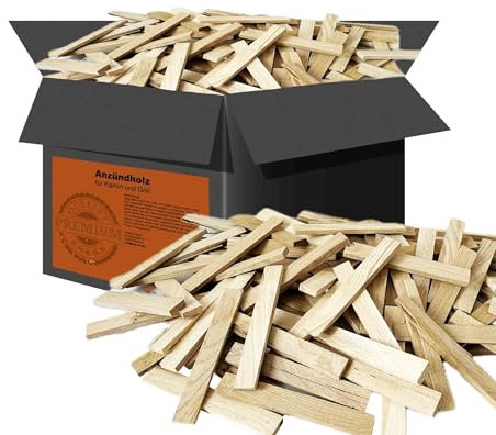 Samore Premium Brennholz Holzkohle - Anzünder aus Eichenholz, Bio Kaminanzünder, für Grill, Kamin, Ofen - Perfekter Grillanzünder, getrocknetes und unbehandeltes Anmachholz (20 Kilo) Anzündholz