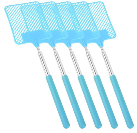 Raqueta matamoscas – Matamoscas expansible | Matamoscas telescópica resistente | Raqueta de mano portátil de 30 pulgadas para uso en viajes en el hogar, herramienta de alcance para comedor, sala de