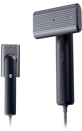 Vaporizador de ropa de viaje profesional G9 Steam 2 en 1, solo 1 libra de luz, 8 minutos de vapor fuerte continuo, 1200 W, plancha de vapor ligera para viajes y hogar (negro)