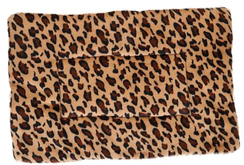Abaodam Wärmende Haustierdecke für Kleine Hunde und Haustiere Dicke Stoffmatte Modisches Leopardenmuster für Winter im Wohnzimmer und Haustierkorb