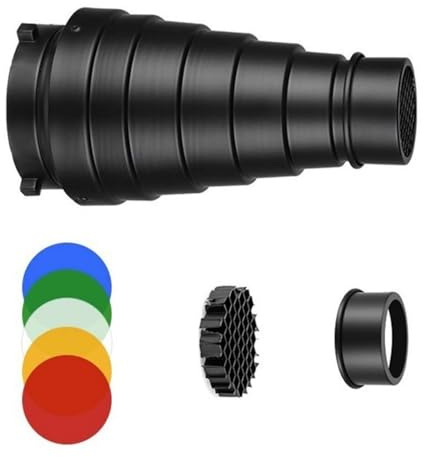 PEILINZE Modificador de luz para fotografía, juego cónico de aluminio para estudio y uso al aire libre para montaje
