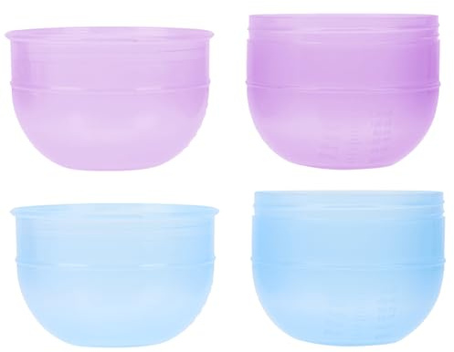 CIYODO 2 pièces Tasse de Mélange pour Teinture Cheveux Doseur Transparent avec Graduation Shaker Pratique pour Salon et Usage Domestique Matériel PP et Facile à Couleur Aléatoire