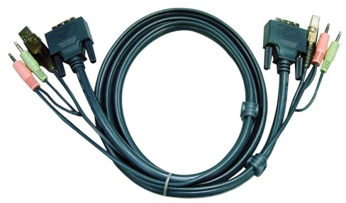 Aten 2L-7D05U cordon KVM DVI/USB/Audio - 5M