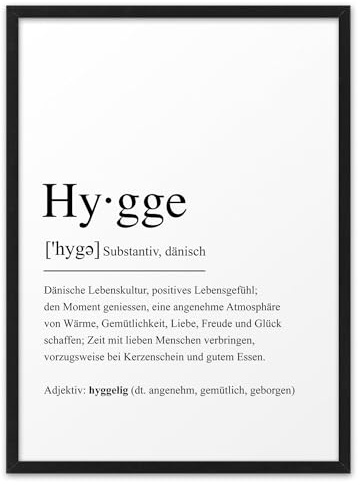 HYGGE I DEFINITION | ABOUKI Kunstdruck | Einzugsgeschenke Haus Einzugsgeschenke Wohnung Einweihungsgeschenk Richtfest Mitbringsel Zuhause Bild Geschenkideen Einzug | A4/A3/Rahmen optional