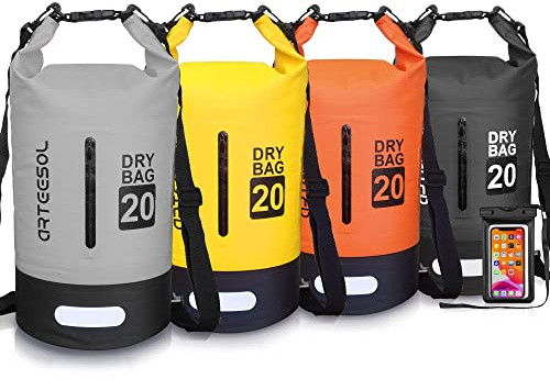 Blackace arteesol Waterproof Dry Bag 5L 10L 20L 30L Waterproof Bag with Long Adjustable Handle for Kayaking Boat Excursion Canoe/Fishing/Rafting/Swimming/Snowboarding