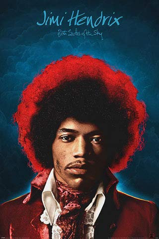 Jimi Hendrix - Portrait - Classic Rock - Musik Poster - Grösse 61x91,5 cm + 2 St Posterleisten Alu 63 cm
