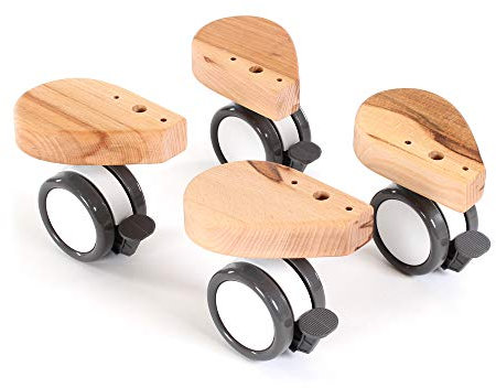 babybay Rollensatz Spezial mit Stoßschutz passend für alle Modelle, Kernbuche geölt