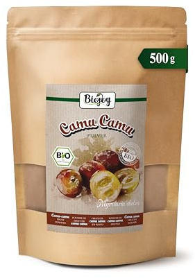Biojoy BIO Camu Camu Pulver, in Rohkostqualität, 500 g | Camu-Camu Powder aus Peru, Myrciaria dubia L.