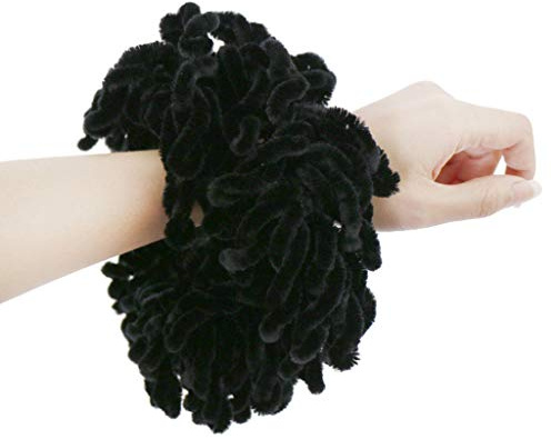 VVXXMO 1 Stück Muslimische Frauen Flauschiger Samt Hijab Einfarbig Scrunchies Big Hair Tie Clip Flexible Gummiband Kopfbedeckung