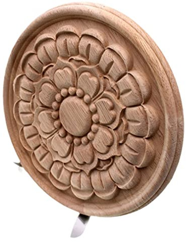 Holzgeschnitzte Onlay Tischleraufkleber Arbeitstisch Bein Applikation Dekoration Schrank Möbel Figuren Vintage Home Decor 24 cm 1 Stück