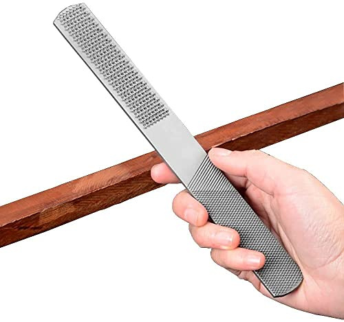 DONSTRAW Holzraspelfeile, 4-Wege-Handfeile und runde Raspel, halbrund, flache und Nadelfeilen, Holzraspel-Set zum Schärfen von Holz und Metallwerkzeugen