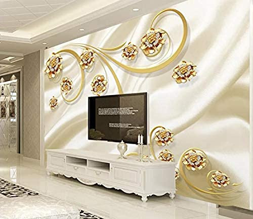 XLMING Flor de diamante 3D Decoración Fotomural sala Sala de estar Pared Pintado Papel tapiz no tejido-430cm×300cm