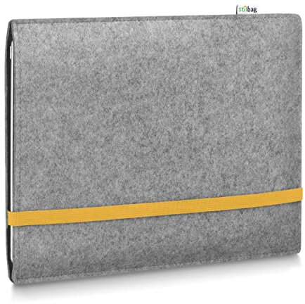Custodia protettiva per tablet Amazon Kindle Scribe (2022) e-Ink in feltro di lana merino | Colore: giallo-grigio chiaro | Made in Germany