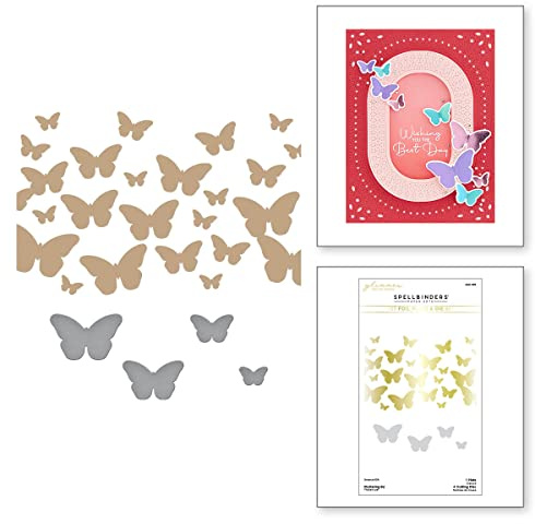 SPELLBINDERS Papercrafts Inc. Spellbinders Glimmer-Heißfolienplatte aus den stilvollen Ovalen, flatternd, Metall