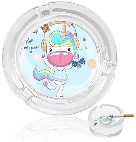 Aschenbecher Für Zigaretten Einhorn Mädchen Kristallglas Aschenbecher Rauchen Aschenbecherhalter Für Home Hotel Office Table Top