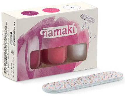 Namaki Fruit Sorbet Bio Nagellack für Kinder auf Wasserbasis, abziehbare Formel, 3er Pack (3 x 7,5 ml)