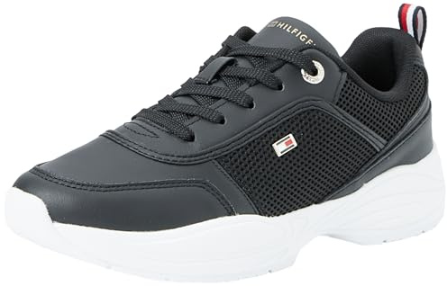 Tommy Hilfiger Dam Hilfiger Chunky Runner sneakers, svart, 3,5 UK, Svart, 36 EU