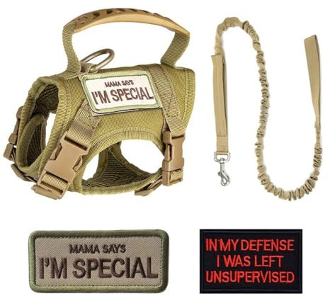 Katzengeschirr Leine,Taktisches Haustier Gehgeschirr Ausbruchsicher Atmungsaktiv Katzenwestengeschirre mit Buchstabenaufklebern für Katzen Hunde