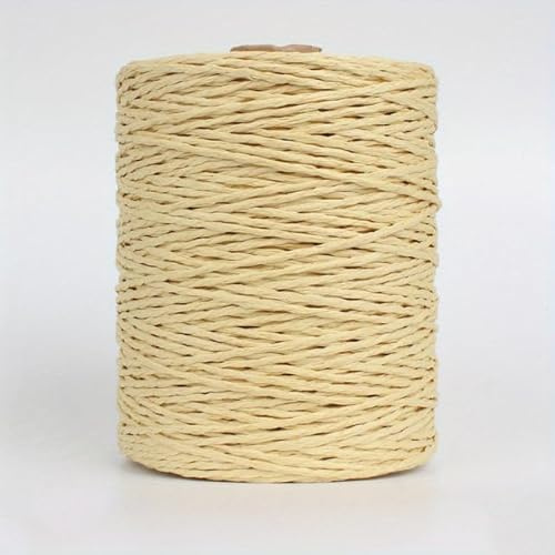 1 Rolle umweltfreundliches Raffia-Garn, Strohgarn, zum Selbermachen, Häkeln, Stricken, Sommer-Sonnenhut, Tasche und Kunsthandwerk, DIY-Nähen