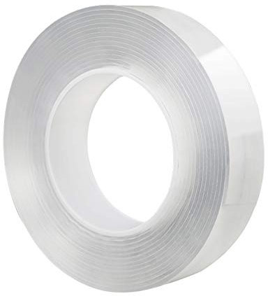 Double Sided Tape Heavy Duty Sticky Tape, 1 Roll Clear Carpet Tape Removable Reusable Nano Mounting Tape, Adhesive Traceless Tape for Paste Items,Household, Posters, Kitchen, Party - 5M x 3CM x 2MM