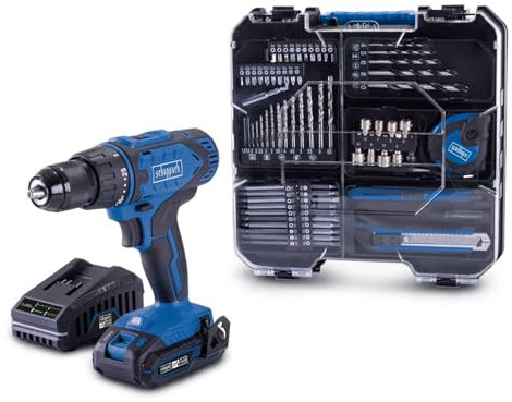 Scheppach Atelier mobile C-DTB74/1-X Coffret d'outils | Perceuse-visseuse sans fil 20V avec 1x batterie 2Ah, chargeur & set d'accessoires 74 pièces | Plage de serrage 1,5-13 mm | Couple 50 Nm