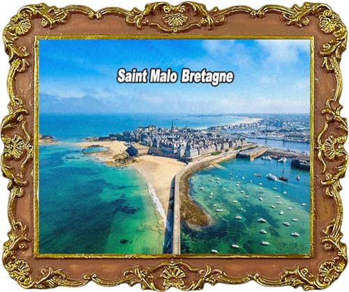 Kühlschrankmagnete, Motiv: Saint Malo Bretagne Frankreich, Reise-Souvenir, Kühlschrank-Dekoration, Magnet
