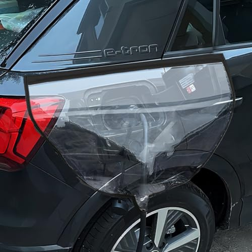 EV laddare portskydd [allvädersskydd] magnetiskt elektrisk billaddare kontaktskydd, utomhus vattentätt hållbart, transparent, vinter snö regn, passar för alla elfordon i stål (svart)