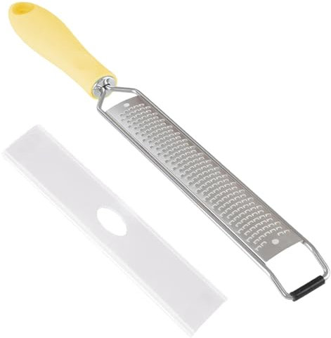 Rallador de limón de metal, rallador plano para queso - Herramienta de molienda de verduras portátil,Rallador largo de acero inoxidable para cocina, ajo, nuez moscada, chocolate,