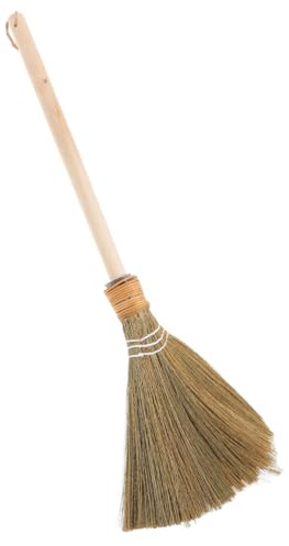 ADOCARN Large Bamboo Whisk Broom Detachable Handle, Soft Straw Boys and Girls Broom for Indoor Household Dusting and Cleaning, 74cm Lightweight Handheld Sweep Brush for Living Room Use