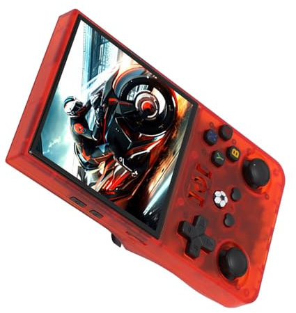 R36MAX Handheld-Spielekonsole, Tragbare Videojuegos mit 4-Zoll-IPS-Bildschirm, 720 X 720, Open-Source-Game-Player, 4000-mAh, Unterstützt 60+ Emulator für Mehrere Spiele,