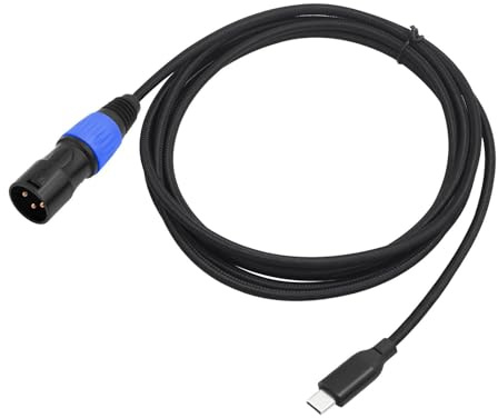 ＡＷＨＡＯ Cable USB C a XLR Macho para Conexión de Audio desde Teléfono O Computadora Portátil Al Mezclador, 100cm