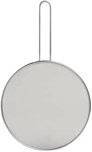 MIXEL Splatter Screen Guard, Stainless Steel, Mesh Splatter Screen with Heat Resistance Handle, Perfect for Pans Pots and Frying Pans, Lightweight and Durable, (25CM)